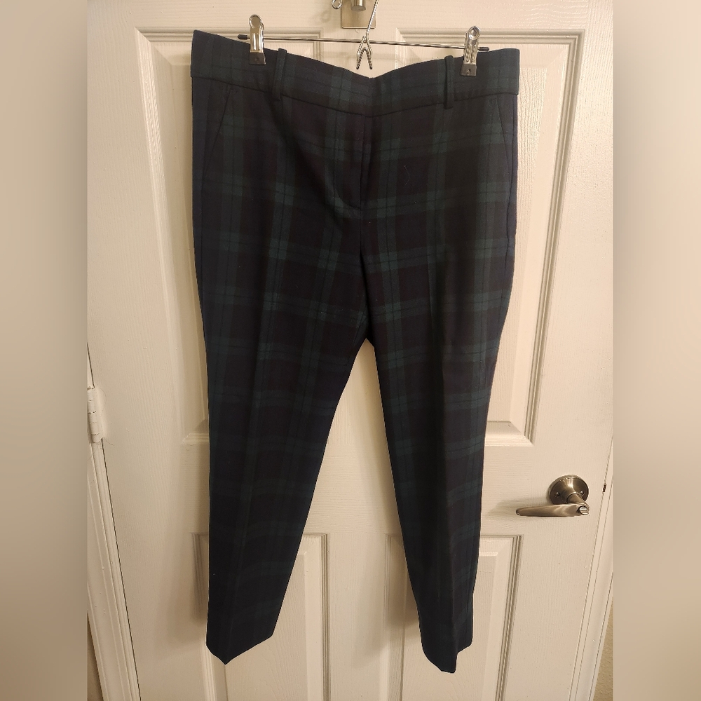 JCrew sz 12 Cameron pants - black watch